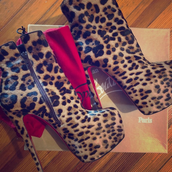 Christian Louboutin Shoes - Christian Louboutin Daf Leopard boot calf hair